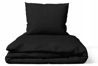 Image de Posciel-Hurt Parure de lit 140x200cm Noir Coton 100%