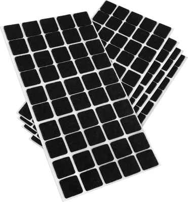 Produktbild von Adsamm® | 250 x selbstklebende Filzgleiter / Schwarz / 20x20 mm / quadratisch / Möbelgleiter aus Filz mit 3.5 mm Stärke