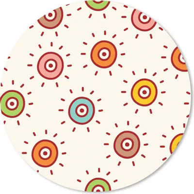 Produktbild von MuchoWow® Mauspad Mousepad Muster - Sonne - Punkte - Mädchen - Kinder - Kinder 40x40 cm - Mousepads - Maus Mat - Pad - Mausunterlage - Schreibtisch Accessoires