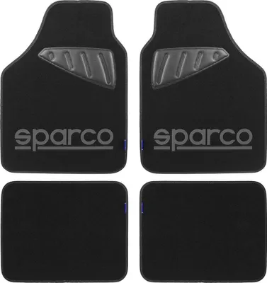 Immagine prodotto di Set completo Sparco SPC19 tappetini auto universali in poliestere nero/grigio
