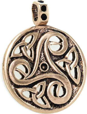 Produktbild von Anhänger Keltische Triskele Bronze Schmuck -  Triskel - 40x31mm