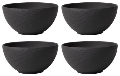 Produktbild von Villeroy & Boch Manufacture Rock 4er Set Müslischale 550 ml schwarz Porzellan