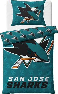 Produktbild von Hockey-Bettwäsche NHL San Jose Sharks Schilder Größe: 140x200 + 70x90 cm