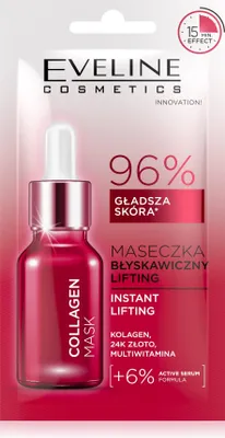 Obrázok produktu pre Maseczka do twarzy Eveline Collagen Mask Błyskawiczny Lifting 8 ml