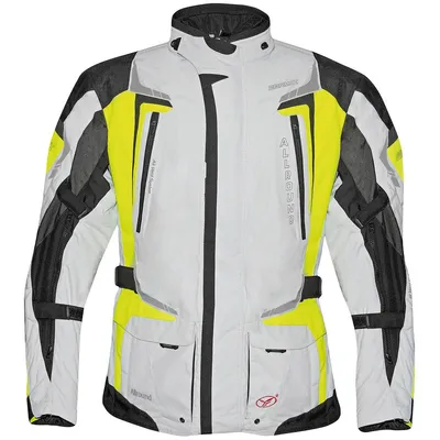 Productafbeelding van Germot Herren motorjas, model Allround, zwart, grijs, geel, maat 2XL