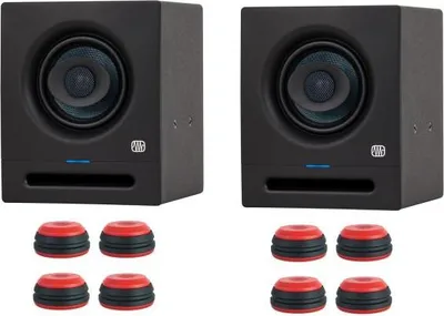 Produktbild von Presonus Studio-Monitor Eris Pro 4 1 Paar mit Boxenfüße Rot