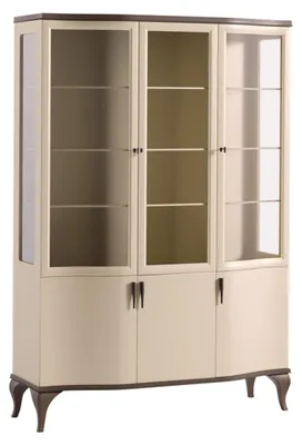 Immagine prodotto di Vetrina vetrinetta credenza soggiorno beige legno nuovo