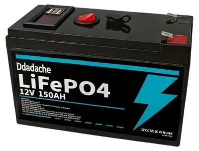Obrázek produktu pro Lithiová baterie, kapacita 150 Ah, integrovaná ochrana BMS, nabíječka 12 V, 150 Ah