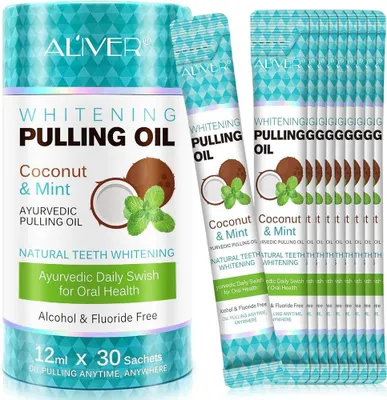 Immagine prodotto di Olio ayurvedico sbiancante per denti Aliver - 30 x 12 ml