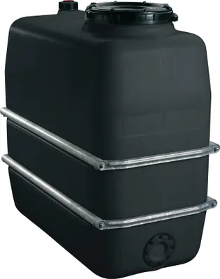 Productafbeelding van GRAF ruimtebesparende tank 1100 L zwart van voedselveilig PE