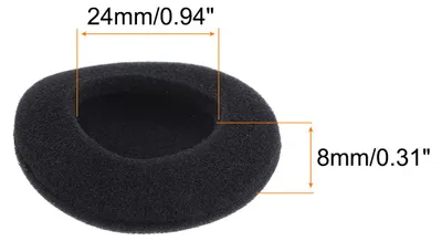 Image de Embouts en Mousse de Remplacement pour šŠcou-teurs, 45mm, Noir, Lot de 20