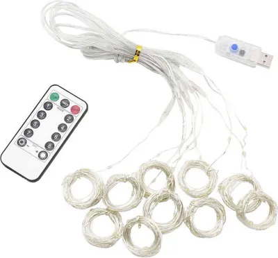 Image de Rideau LED alimenté par USB - Lumière froide