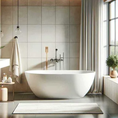 Produktbild von Freistehende Badewanne DENVER 170 cm