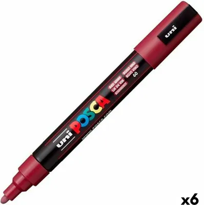 Zdjęcie produktu dla Flamastry POSCA PC-5M granatowo-czerwone (6 sztuk)