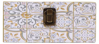 Produktbild von Aufbewahrungsbox aus Leder und Holz – staubdichte, dekorative Schreibtisch-Schmuckbox aus Leder mit Schnalle für Schmuck, Ohrringe und Halsketten