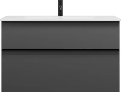 Image de burgbad Eqio Slim lavabo en céramique avec meuble sous-lavabo, 1020x490x620mm, SHBT102F6584C0001G0252