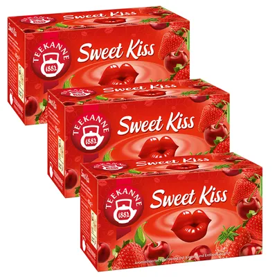 Produktbild von Teekanne Sweet Kiss Früchtetee Kirsch Erdbeergeschmack 45g 3er Pack