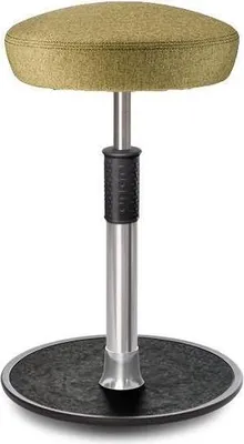 Produktbild von Sitz- Stehhocker Free Tall Hutsitz Camira Rivet Senfgelb Chrom /schwarz.