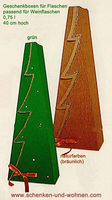 Produktbild von Geschenkverpackung Baum grün für Weinflaschen 0,75 l