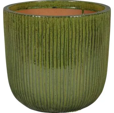 Produktbild von Pflanztopf FloraSelf Keramik glasiert Ø 37 cm H 36 cm grün