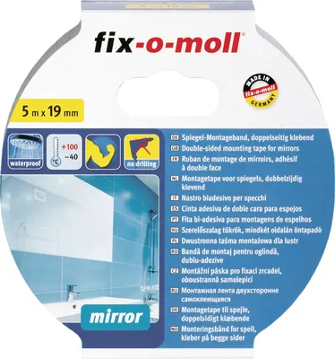Produktbild von FIX-O-MOLL Spiegel-Montageb. ws 5m 19mm