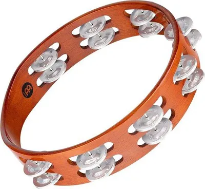 Productafbeelding van Holztambourin in Afrikaanse bruin kleur, 25 cm, van aluminium