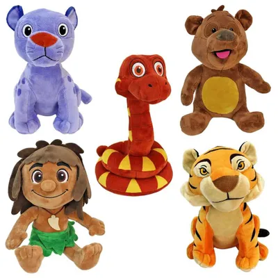 Produktbild von Dschungelbuch Plüschtiere im 5er Set - ca. 25 cm