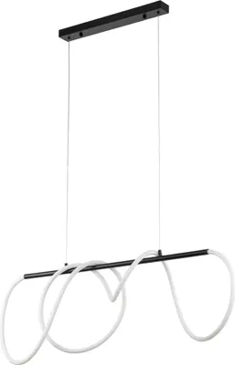 Produktbild von Hängeleuchte Metall LED H: max. 120 cm Schwarz Weiß länglich neutralweißes Licht 4000 K 5472 lm Modern