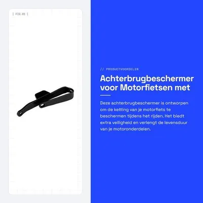 Productafbeelding van Achterbrugbeschermer Kunststof - Kettingbeschermer - Kettinggeleider - Schommelbescherming - Voor BSE Bosuer - Afmetingen 22,3 x 2,7 cm