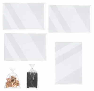 Aufbewahrungsbeutel, 4 Stück, 100x152 cm, transparent, PE-Kunststoff