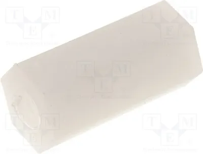 Produktbild von 5x Distanzmuffe mit Gewinde M4 L: 12mm  Distanzhülsen aus Kuntoff sechskant