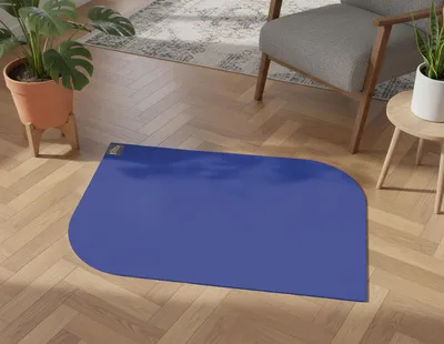 Produktbild von SANOZOO® - Napfunterlage Blatt -  Futtermatte in Blau 40 x 60 cm