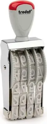 Produktbild von WEDO TRODAT Stempel 1574, 4-stellig, Ziffernhöhe 7 mm, Abdruckbreite 27 mm