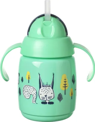 Obrázek produktu pro Superstar Netekouc hrnek s brkem 6m+ 300 ml 1 ks, Zelen
