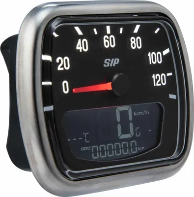 Productafbeelding van SIP-Toerenteller snelheidsmeter 120 km/u 12.000 tpm, zwart LCD-scherm, 20 functies