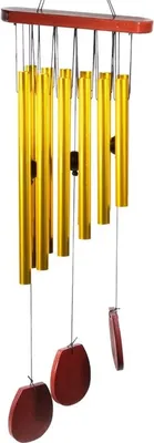 Produktbild von Windspiel mit 12 Hohlrohren und 3 Windfängern – 70 cm