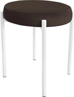 Zdjęcie produktu dla TABORET DIOR STOŁEK LOFT metal podstawa biała MG05
