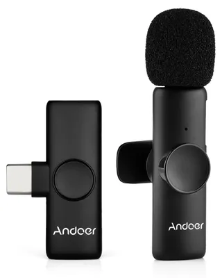 Obrázek produktu pro One-Trigger-One Mini 2.4G Bezdrátový mikrofonní systém (1 vysílač + 1 přijímač) Klopový mikrofon Přenosový dosah 20 m Vestavěná dobíjecí baterie Plug-and-play pro chytré telefony typu C Tablety Vlog živé vysílání rozhovoru
