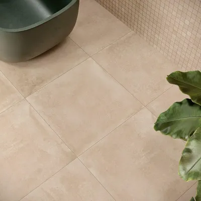 Productafbeelding van CASA39, keramische vloertegel met cementlook, beige kleur, 60x60 cm, Love Tiles Legacy