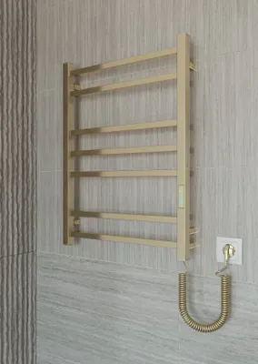 Zdjęcie produktu dla Grzejnik łazienkowy elektryczny ZŁOTY Ladder Elite 7 103W 71x53 cm energooszczędny stal nierdzewna / SUSZARKA NA RĘCZNIK DO ŁAZIENKI