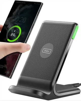Obrázok produktu pre Bezdrôtová nabíjačka, 15 W rýchlonabíjacia stanica, pre iPhone a Samsung