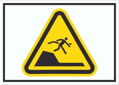 Produktbild von Schild Warnung unvermittelte Tiefenänderung Symbol A3 (297x420mm)
