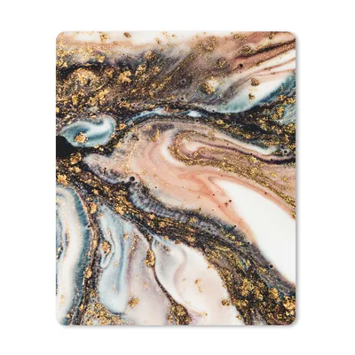 Produktbild von MuchoWow® Mauspad Mousepad Marmoroptik - Gold - Schwarz - Glitzer - Chic 30x40 cm - Mousepads - Maus Mat - Pad - Mausunterlage - Mausmatten