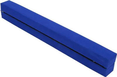 Zdjęcie produktu dla Gimnastyka Belka gimnastyczna Belka gimnastyczna - Składana belka treningowa - 213 cm - Powierzchnia z zamszu - Wytrzymała - Niebieska