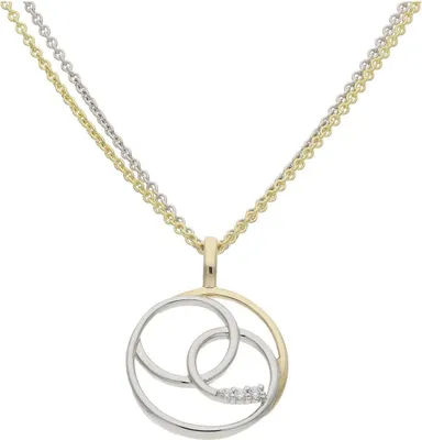 Produktbild von JuwelmaLux Anhänger 333 Gold und Weißgold mit synth. Zirkonia JL10-02-3427