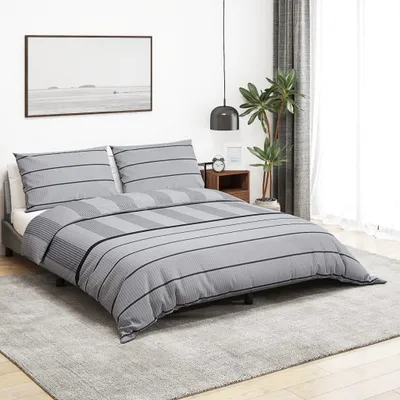 Produktbild von Design Bettwäsche-Set Grau 200x200 cm Baumwolle, Bettwäschen