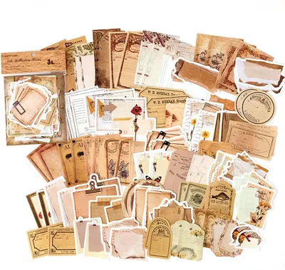 100 Vintage Aufkleber für Scrapbooking, Retro-Label-Sticker, DIY