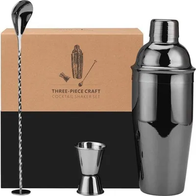 Produktbild von 3-teiliger Mixology-Shaker-Set aus Edelstahl