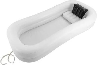 Produktbild von Klappbare Badewanne Erwachsene Aufblasbare Bathtub Kit Tragbare Duschbadewanne mit Aufblasbare Kissen, Wassersack Handbrause 220×100×38 cm Fasssauna, für ältere Menschen, schwangere Frauen