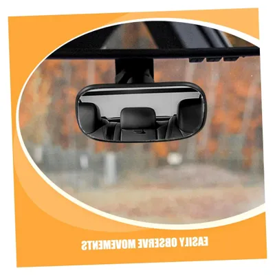 Produktbild von Verstellbarer Rücksitzspiegel für Babys mit 360° Drehbarem Clip zur Einfachen Befestigung im Auto Innenraum aus Abs und Glas Universeller Babyspiegel für Kindersitze